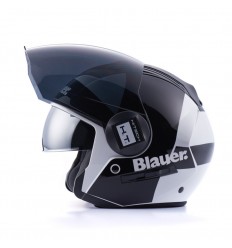 Casco Blauer Real Grafica A Blanco Negro |CBREALA11|