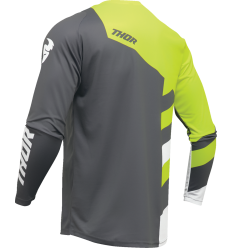 Camiseta Thor Sector Checker Gris Amarillo Fluor |29107594|