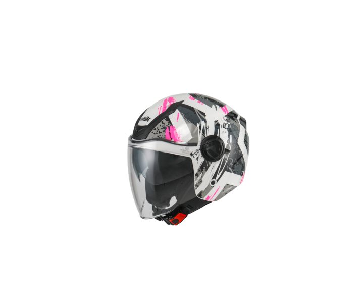 Casco Jet Unik Venus Dv U-21 Blanco Rosa |H0SX03316|