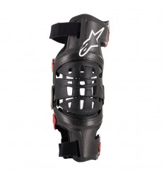 Rodillera Alpinestars Bionic-10 Carbon Knee Brace Izquierda Negro Rojo|6500419-1
