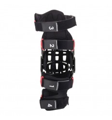 Rodillera Alpinestars Bionic-10 Carbon Knee Brace Izquierda Negro Rojo|6500419-1