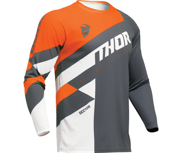 Camiseta Thor Sector Cheker Gris Naranja |29107587|