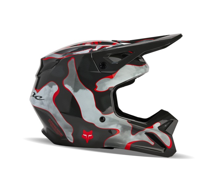 Casco Infantil Fox V1 Atlas Gris Rojo |31403-037|