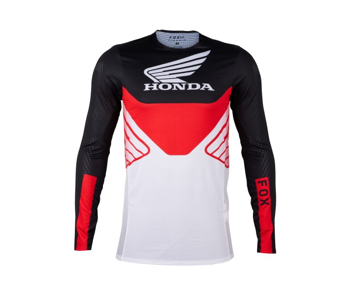 Camiseta Fox Flexair Honda Negro Blanco |31269-018|