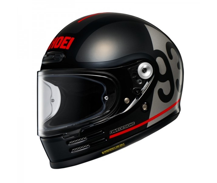 Casco Shoei Glamster 06 MM93 Collection Classic Negro Gris Rojo |CSGLA06145|