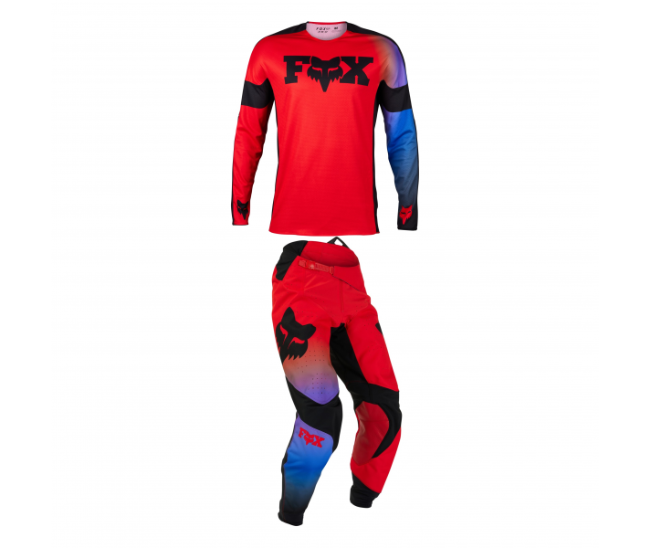 Traje Fox 360 Streak Rojo Fluor Fabregues Motos