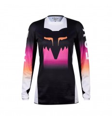 Camiseta Fox Mujer 180 Flora Negro Rosa |31380-285|