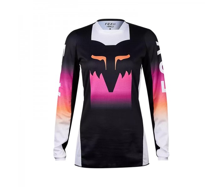 Camiseta Fox Mujer 180 Flora Negro Rosa |31380-285|