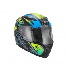 Casco Integral Unik Infantil Space Azul Negro Amarillo |H0RX025175Y|