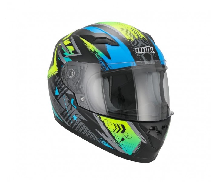 Casco Integral Unik Infantil Space Azul Negro Amarillo |H0RX025175Y|