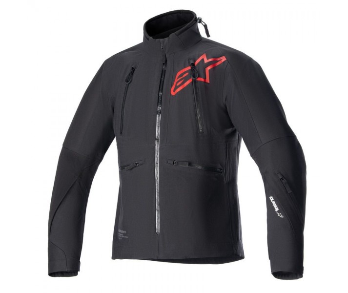 Chaqueta Alpinestars Hyde Xt Drystar Xf Negro Brillo Rojo |3202023-1303|