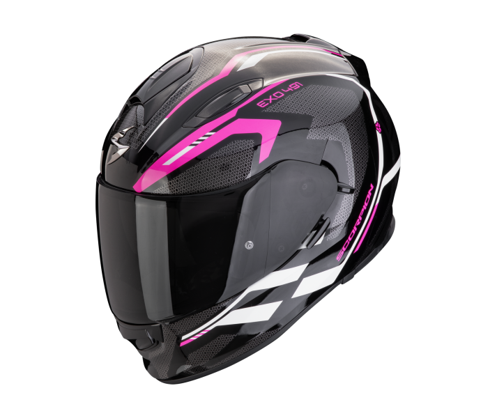 Casco Scorpion Exo-491 Kripta Negro Rosa Blanco |48-450-334|