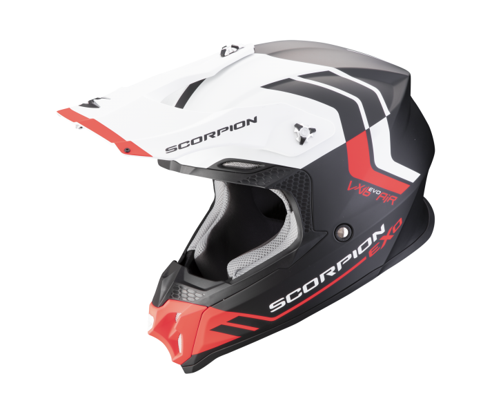 Casco Scorpion Vx-16 Evo Air Fusion Negro Mate Rojo |146-430-24|