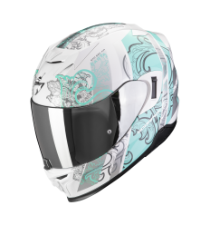 Casco Scorpion Exo-520 Evo Air Fasta Blanco Azul Claro |172-361-270|