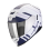 Casco Scorpion Exo-520 Evo Air Banshee Blanco Mate Azul |172-447-330|