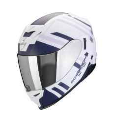 Casco Scorpion Exo-520 Evo Air Banshee Blanco Mate Azul |172-447-330|