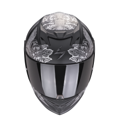 Casco Scorpion Exo-520 Evo Air Fasta Negro Mate Plata Rosa |172-361-320|