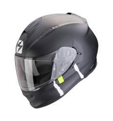 Casco Scorpion Exo-491 Code Negro Mate Plata |48-451-159|