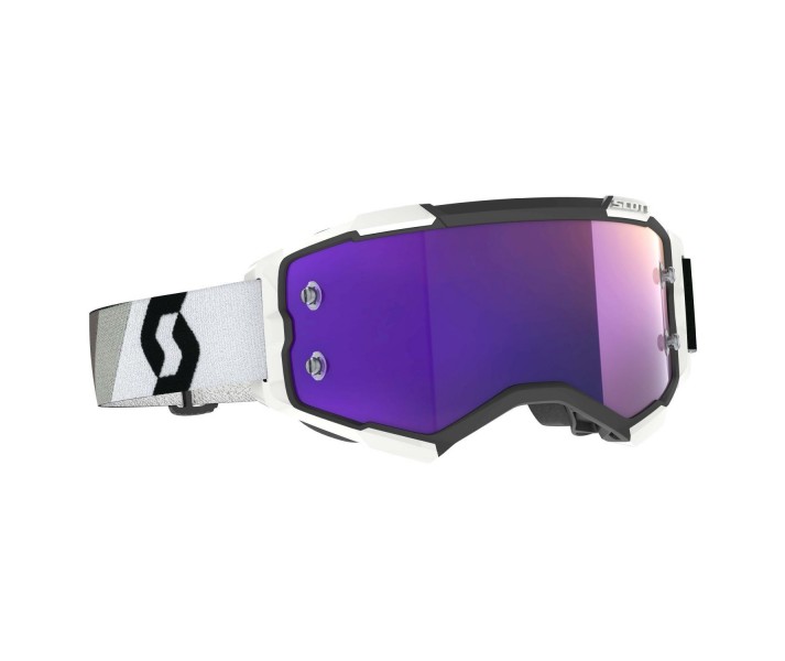 Máscara Scott Fury Premium Negro Blanco Purple Chrome Wks |2728287702281|