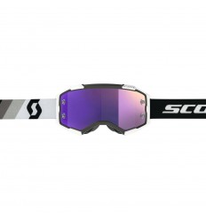 Máscara Scott Fury Premium Negro Blanco Purple Chrome Wks |2728287702281|