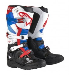 Botas Alpinestars Honda Tech 7 Enduro Drystar Negro Blanco Azul Brillo Rojo