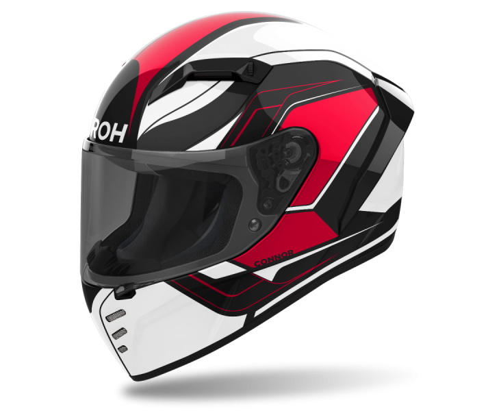 Casco Airoh Connor Dunk Blanco Negro Rojo Brillo |CND55|