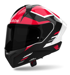 Casco Airoh Matryx Thron Blanco Negro Rojo Brillo |MXT55|