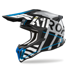 Casco Airoh Strycker Brave Azul Gris Brillo |STB18|