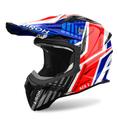 Casco Airoh Aviator Ace 2 Proud Azul Rojo Brillo |AV22P18|