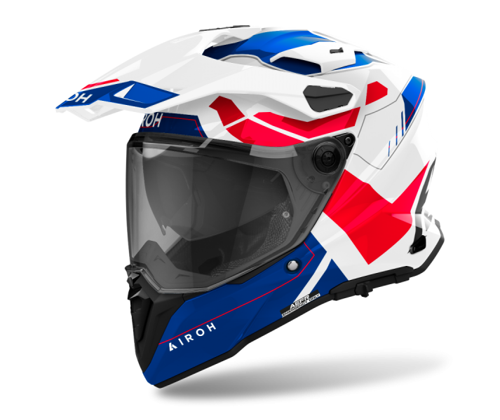 Casco Airoh Commander 2 Reveal Azul Rojo Brillo |CM2R18|