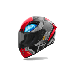 Casco Airoh Connor Bot Rojo Gris Brillo |CNB17|