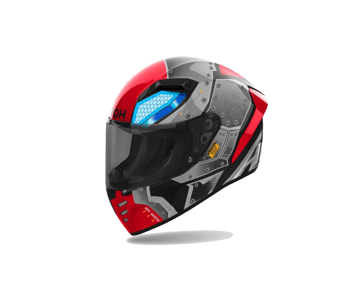 Casco Airoh Connor Bot Rojo Gris Brillo |CNB17|