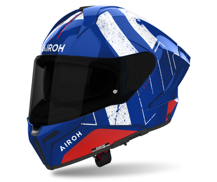 Casco Airoh Matryx Scope Azul Rojo Brillo |MXS55|