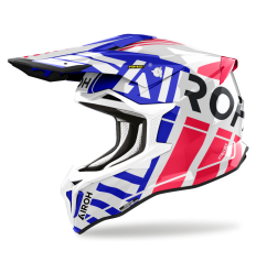 Casco Airoh Strycker Brave Azul Rojo Brillo |STB55|