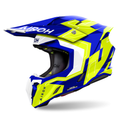 Casco Airoh Twist 3 Dizzy Azul Amarillo Brillo |TW3D31|