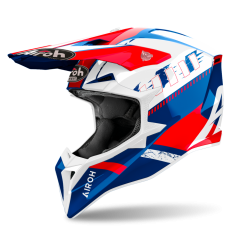 Casco Airoh Wraaap Feel Azul Rojo Brillo |WRF55|