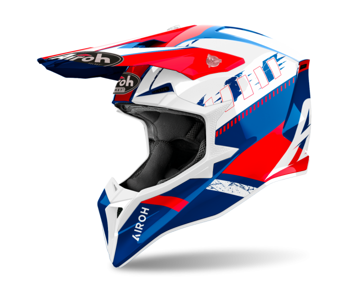 Casco Airoh Wraaap Feel Azul Rojo Brillo |WRF55|