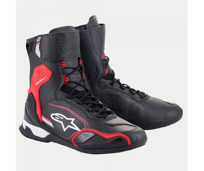 Zapatillas Alpinestars Superfaster Negro Brillo Rojo Blanco |2511124-1342|