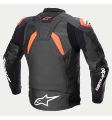 Chaqueta Alpinestars Gp Plus V4 Leather Negro Rojo Fluor Blanco |3100524-1321|