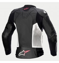 Chaqueta Alpinestars Mujer Gp Plus V4 Leather Negro Blanco Rosa |3110524-1832|