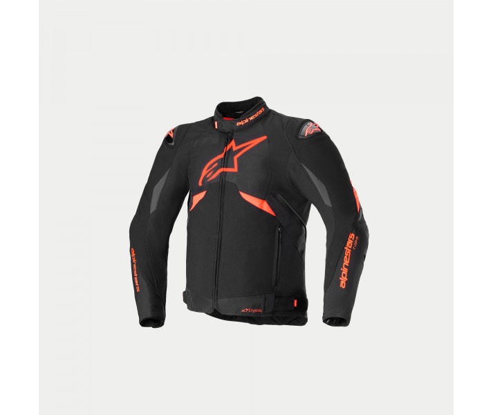 Chaqueta Alpinestars T-Gp R V3 Drystar Negro Rojo Fluor Blanco |3205824-1321|