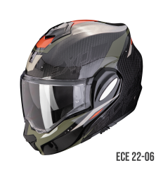 Casco Scorpion EXO Tech Evo Carbon Rover Negro Verde |118-433-69|