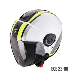 Casco Scorpion EXO City II Vel Blanco Amarillo Neon |183-460-256|