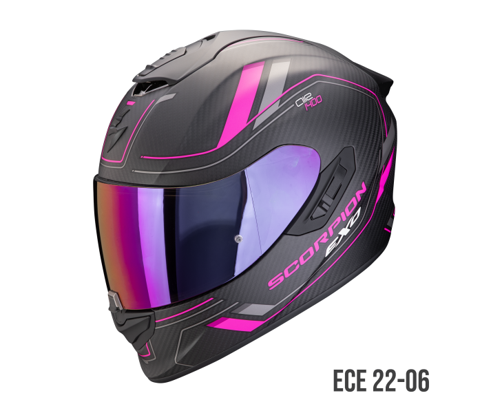 Casco Scorpion EXO 1400 Evo II Carbon Air Mirage Negro Rosa |140-440-179|