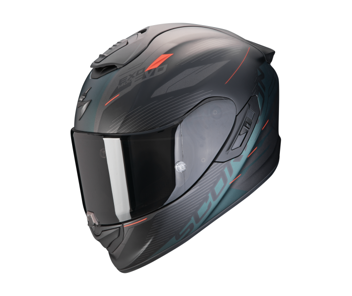 Casco Scorpion Exo 1400 Evo 2 Air Luma Negro Mate Verde |140-443-128|