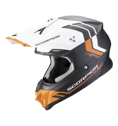 Casco Scorpion Vx-16 Evo Air Fusion Negro Mate Naranja |146-430-168|