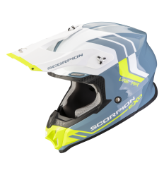 Casco Scorpion Vx-16 Evo Air Fusion Azul Amarillo Fluor |146-430-191|