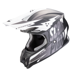 Casco Scorpion Vx 16 Evo Air Slanter Negro Mate Plata |146-431-159|