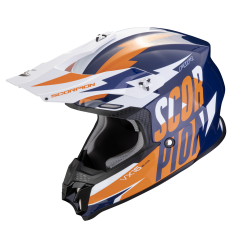 Casco Scorpion Vx 16 Evo Air Slanter Azul Naranja |146-431-204|