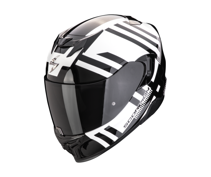 Casco Scorpion Exo 520 Evo Air Banshee Blanca Perla Negro |172-447-205|